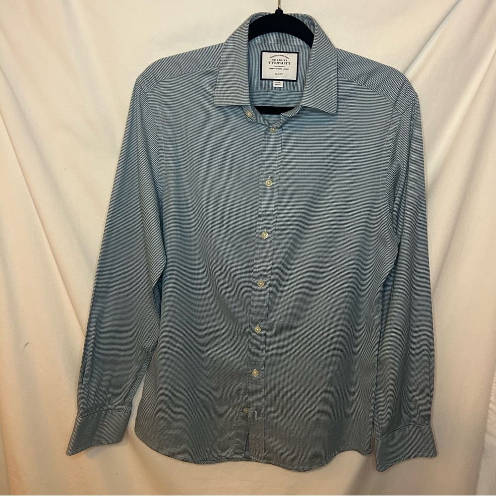 Charles Tyrwhitt Blue Dress Shirt Tailored Fit